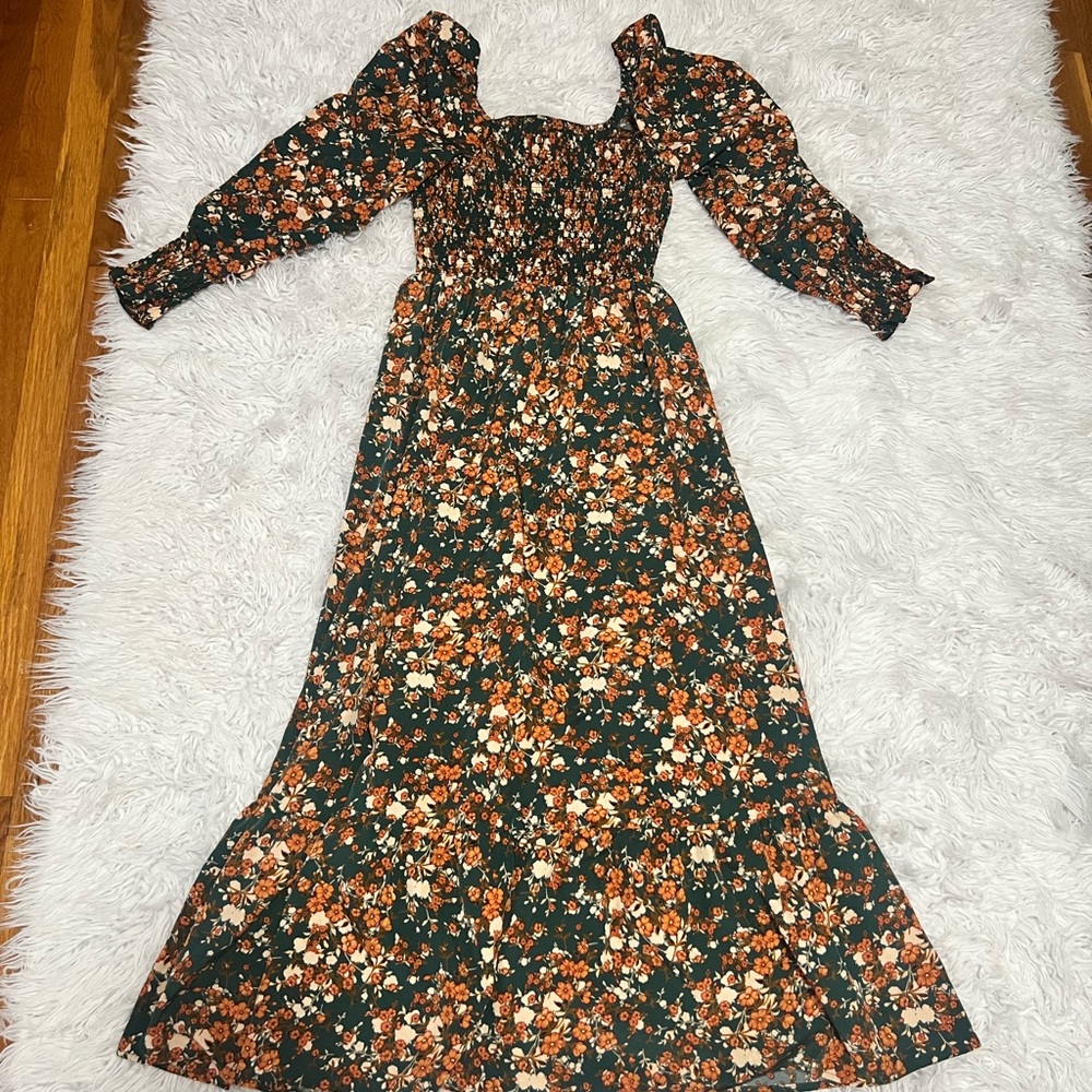 Floral Green Dress
